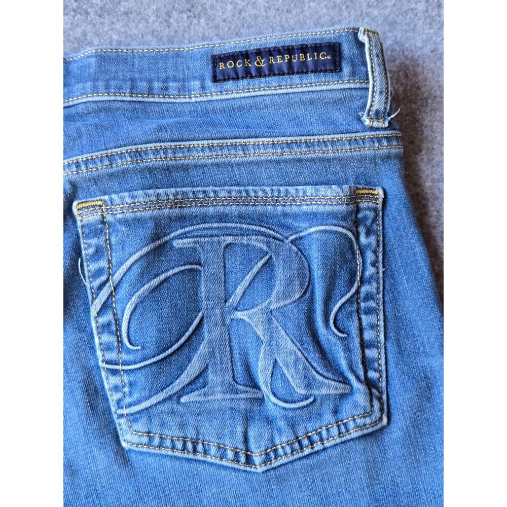 Rock & Republic Women's Crop Capri Jeans Size 12 Cotton Blend 32x18
